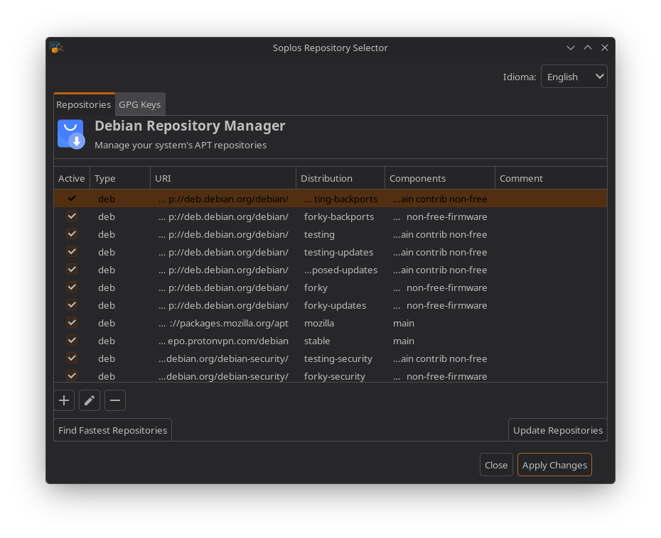 Repo Selector on Tyson