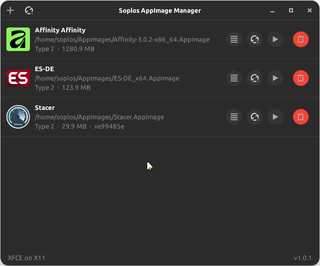 Integrated AppImages