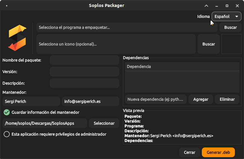 Soplos Packager