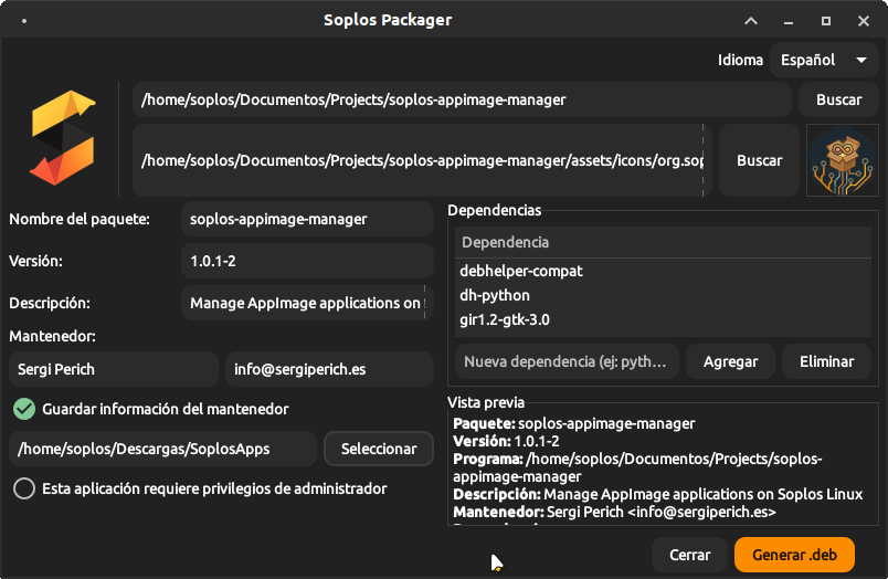 Soplos Packager