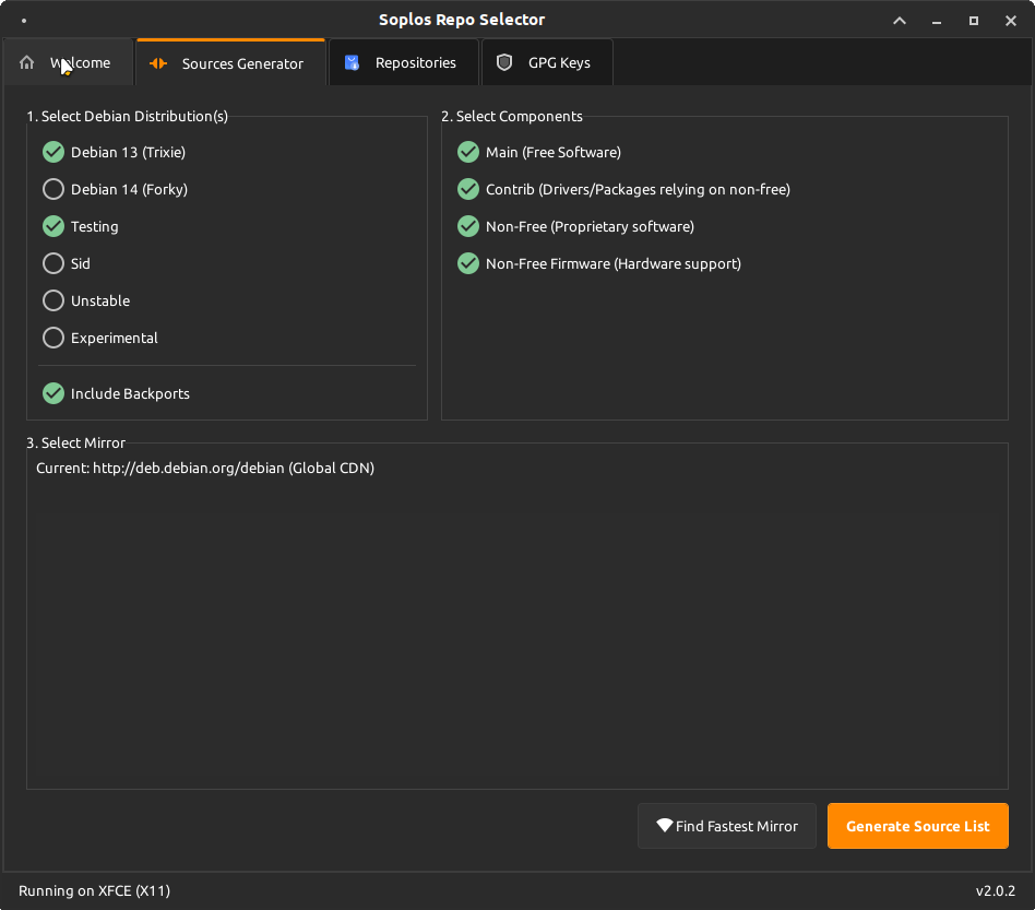 Repo Selector — Sources Generator