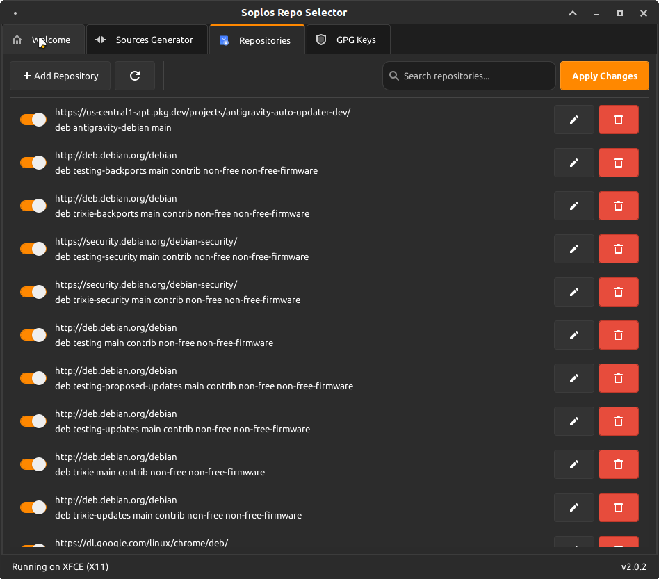Repo Selector — Repositories