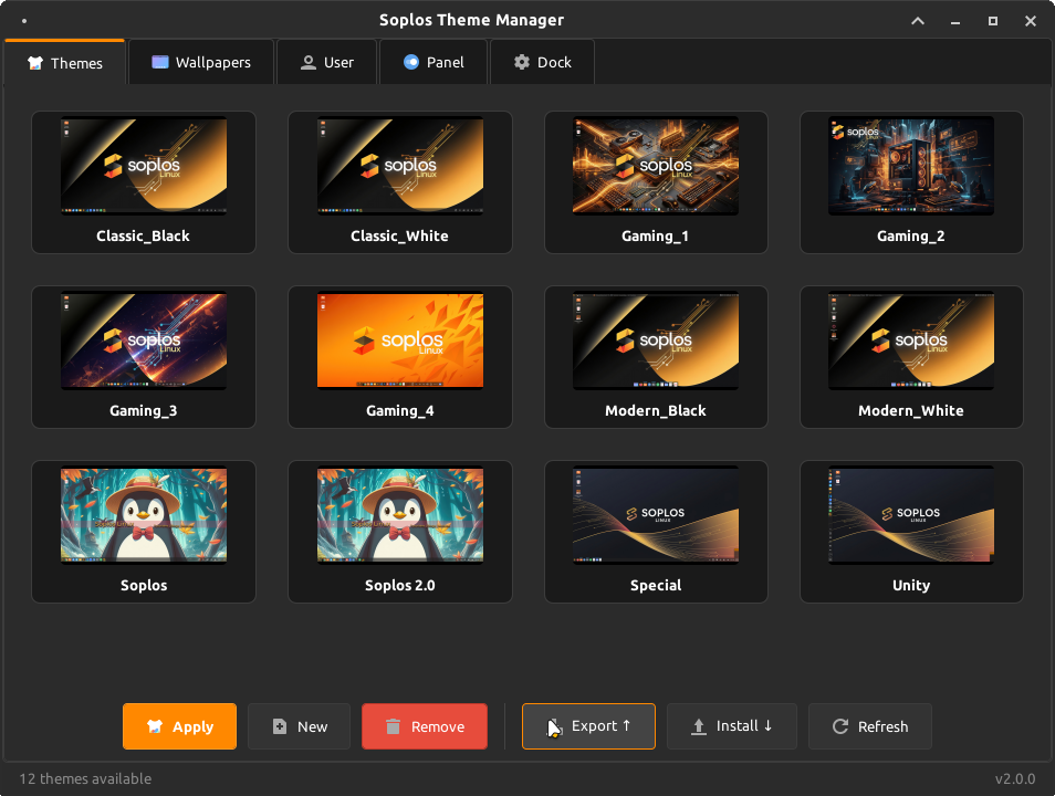 Theme Manager gallery