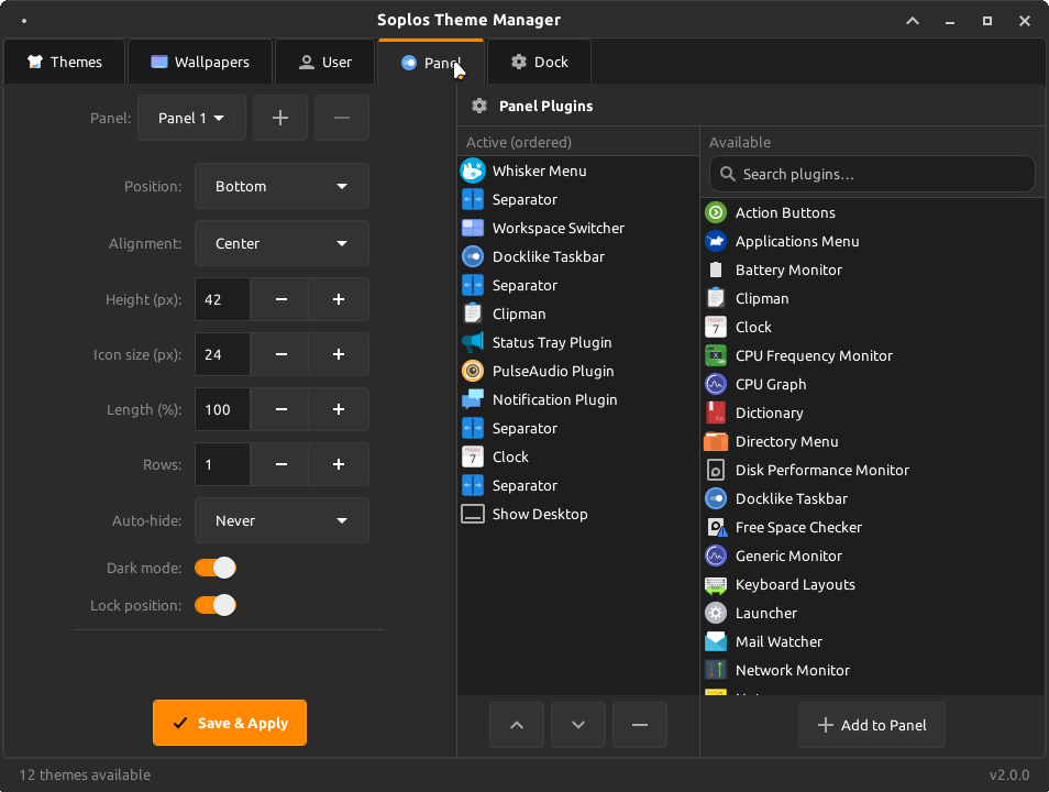Panel configuration