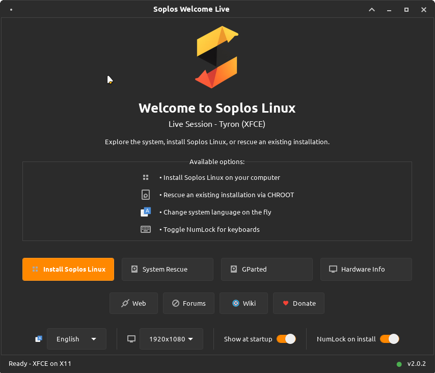Welcome Live — Home Screen