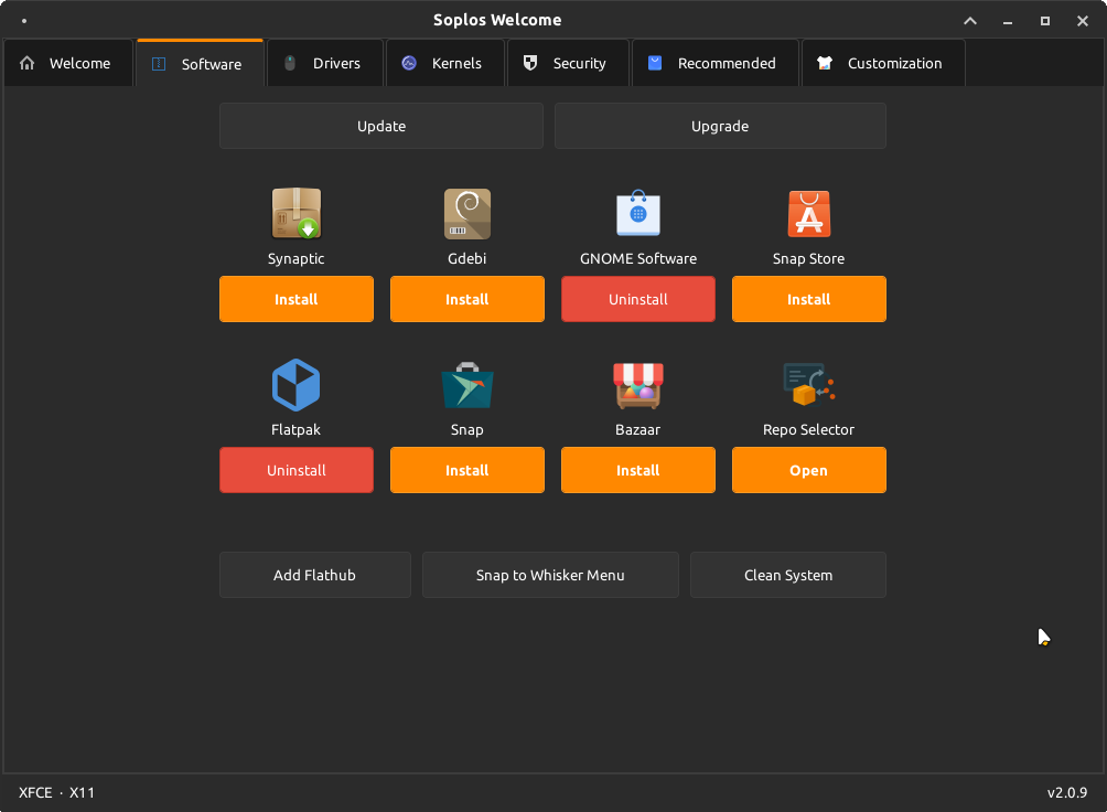Soplos Welcome — Software