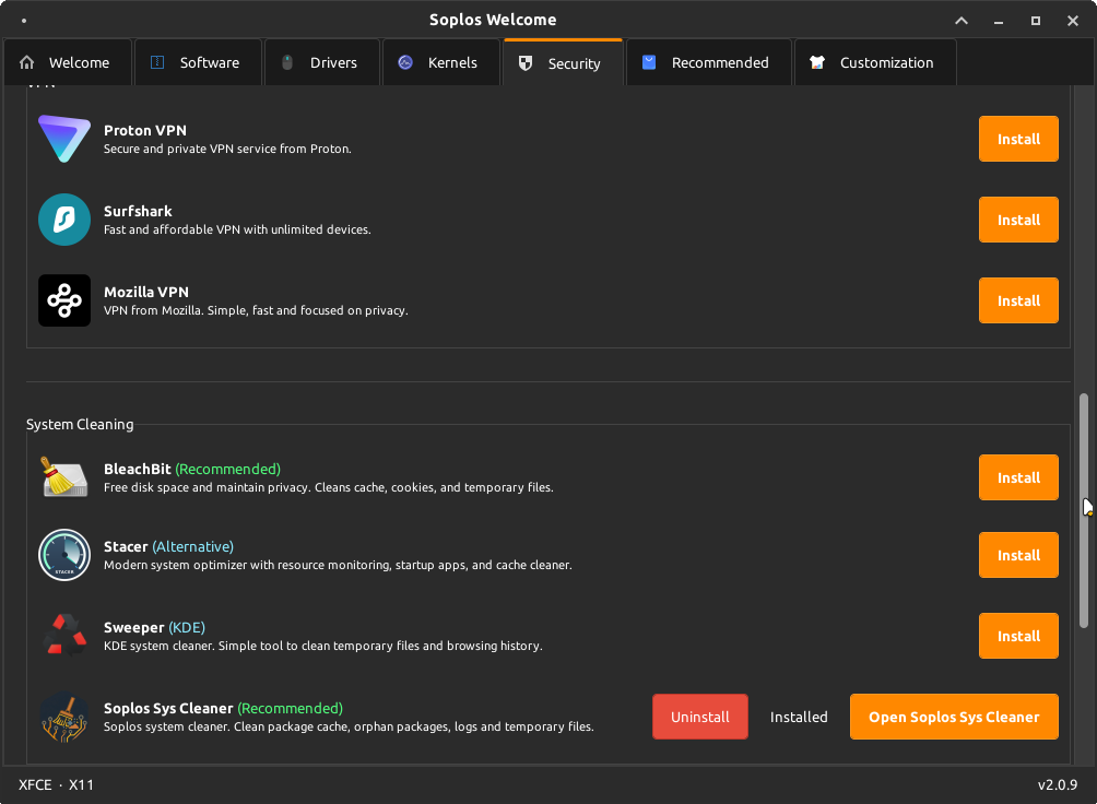 Soplos Welcome — Security: Cleaning & Antivirus
