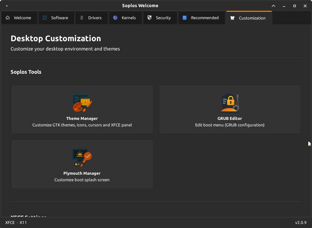 Soplos Welcome — Customization